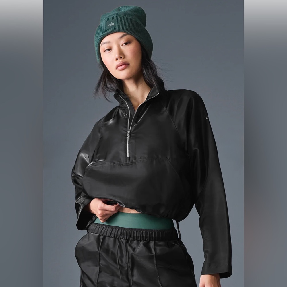 ALO Yoga Cropped AfterGlow Half Zip PullOver XS NWOT